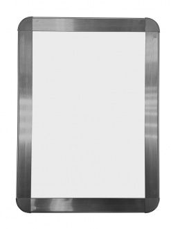 Рамка Клик ПК-25  с дек. уголком А4, серебро матовое анодир. в Сочи - картинка, изображение, фото